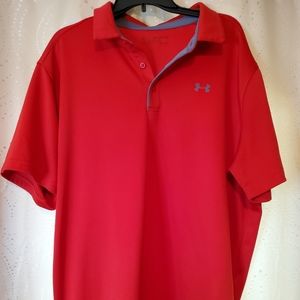 Men's red polo